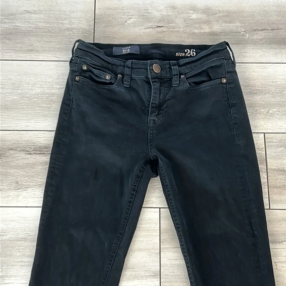 J. Crew Reid skinny jeans in black size 26 long tall